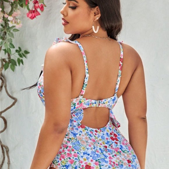 NWOT SHEIN Floral Print  One Piece - Picture 2 of 4